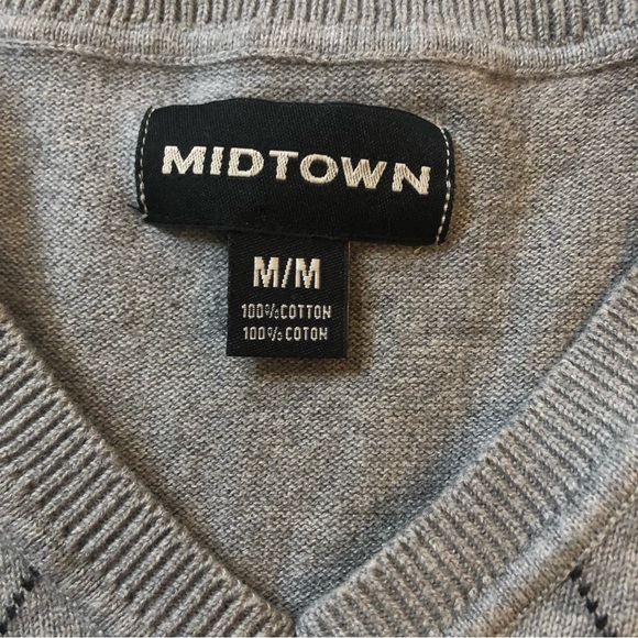 Vintage argyle grey sweater vest - Picture 5 of 6